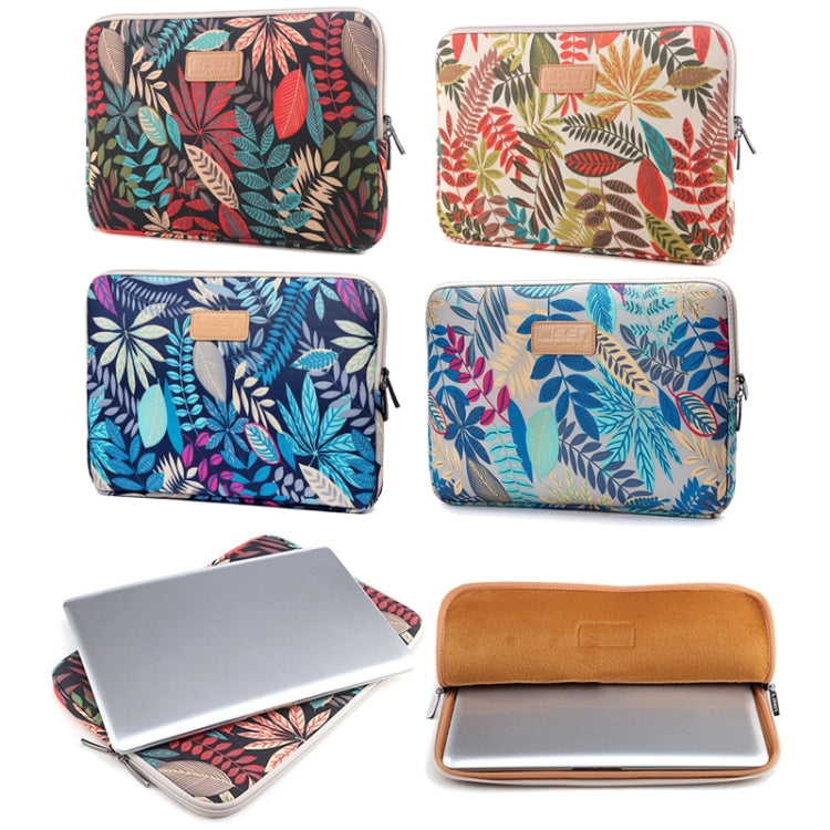 Lisen 14 inch Sleeve Case Colorful Leaves Zipper Briefcase Carrying Bag for Macbook, Samsung, Lenovo, Sony, DELL Alienware, CHUWI, ASUS, HP, 14 inch and Below Laptops