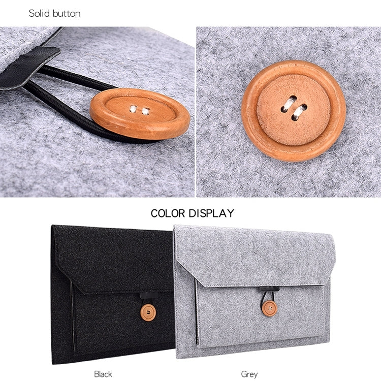 ND06 Multi-purpose Felt Button Laptop Inner Bag for 12.5 inch Laptop