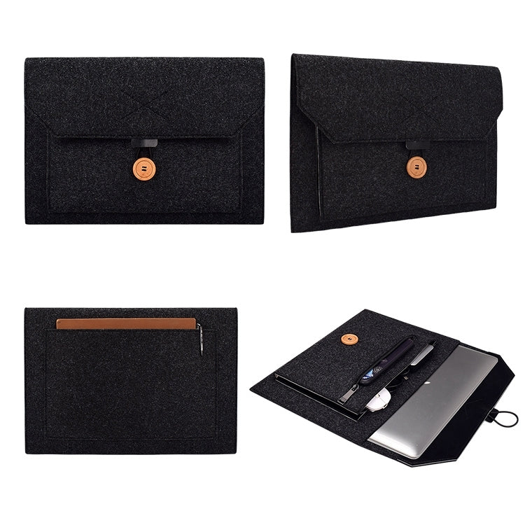 ND06 Multi-purpose Felt Button Laptop Inner Bag for 12.5 inch Laptop