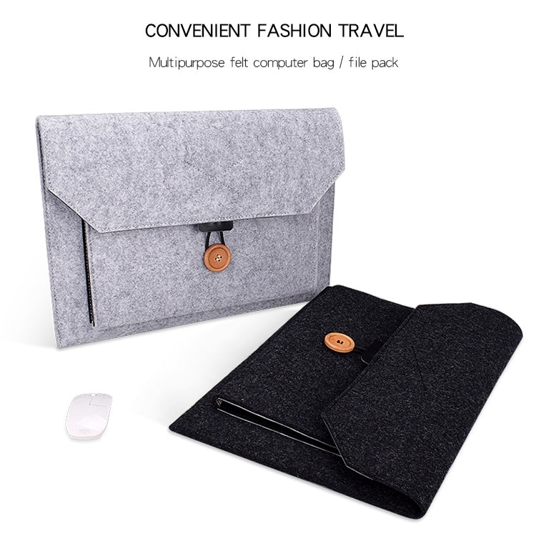 ND06 Multi-purpose Felt Button Laptop Inner Bag for 12.5 inch Laptop