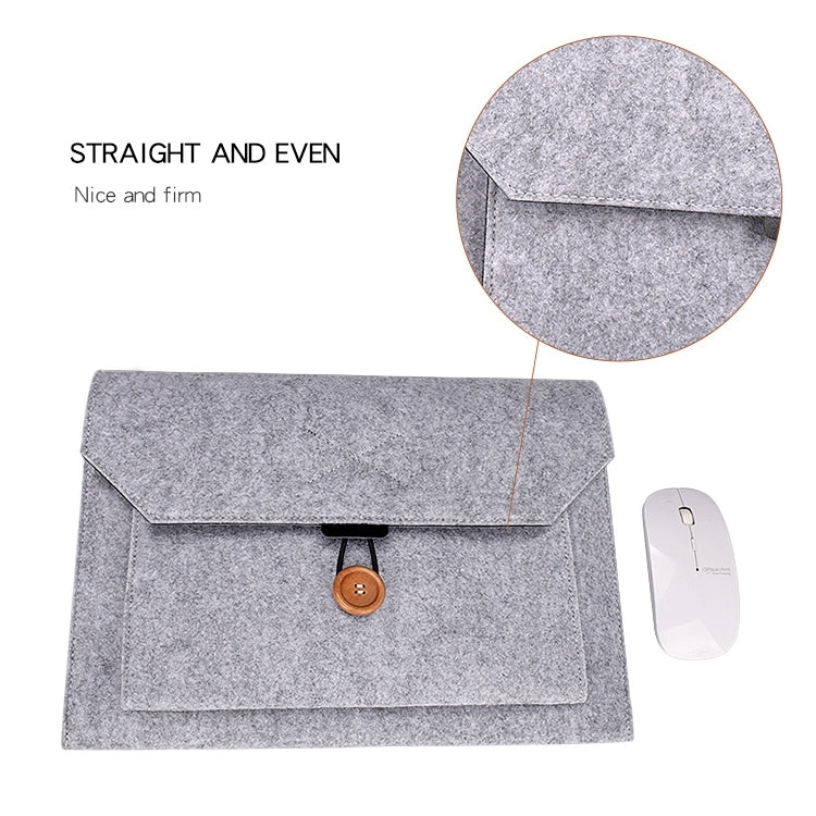 ND06 Multi-purpose Felt Button Laptop Inner Bag for 13.3 inch Laptop