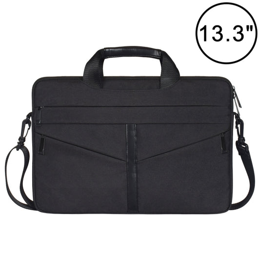 13.3 inch Breathable Wear-resistant Fashion Business Shoulder Handheld Zipper Laptop Bag with Shoulder Strap