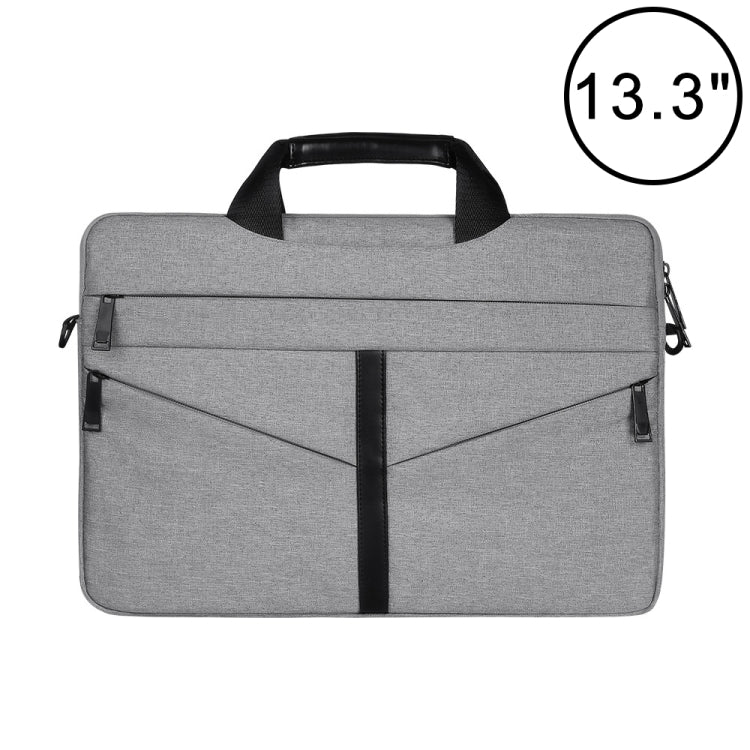 13.3 inch Breathable Wear-resistant Fashion Business Shoulder Handheld Zipper Laptop Bag with Shoulder Strap