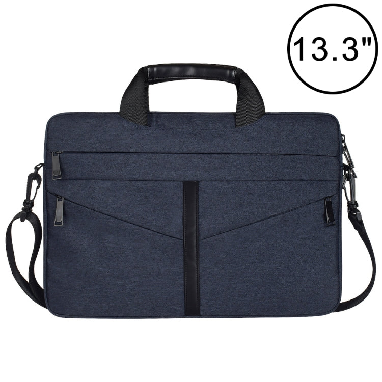 13.3 inch Breathable Wear-resistant Fashion Business Shoulder Handheld Zipper Laptop Bag with Shoulder Strap