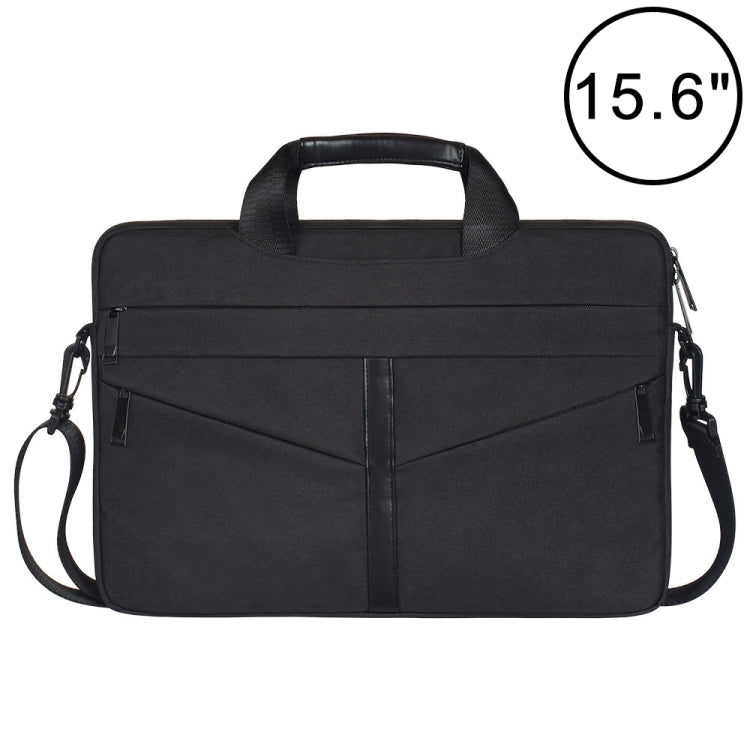 15.6 inch Breathable Wear-resistant Fashion Business Shoulder Handheld Zipper Laptop Bag with Shoulder Strap