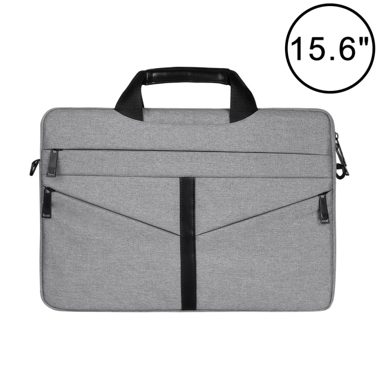 15.6 inch Breathable Wear-resistant Fashion Business Shoulder Handheld Zipper Laptop Bag with Shoulder Strap