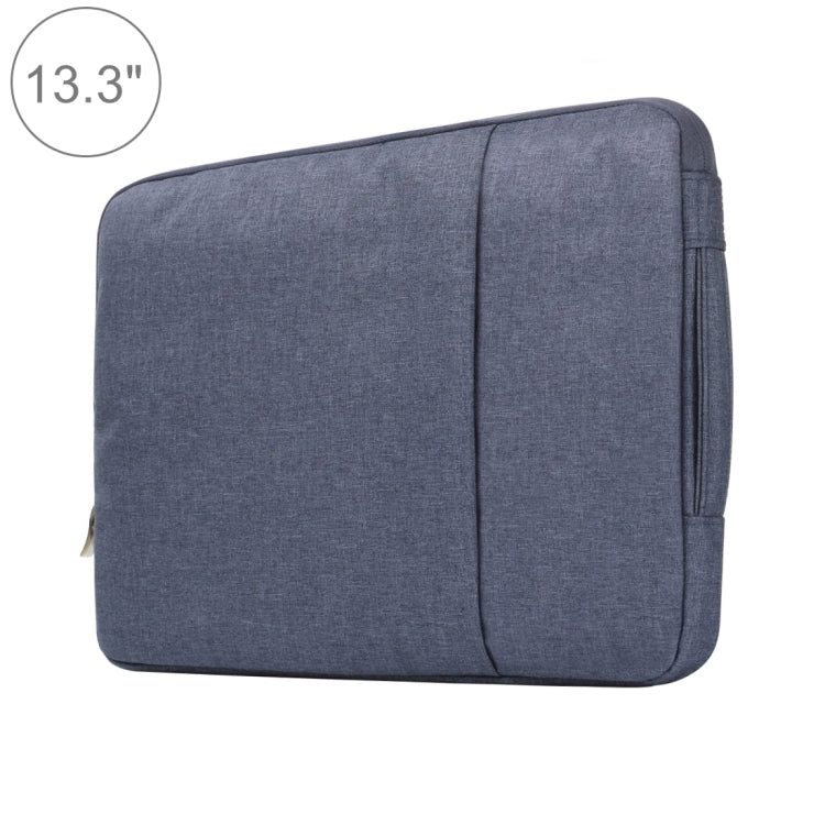 13.3 inch Universal Fashion Soft Laptop Denim Bags Portable Zipper Notebook Laptop Case Pouch for MacBook Air / Pro, Lenovo and other Laptops, Size: 35.5x26.5x2cm