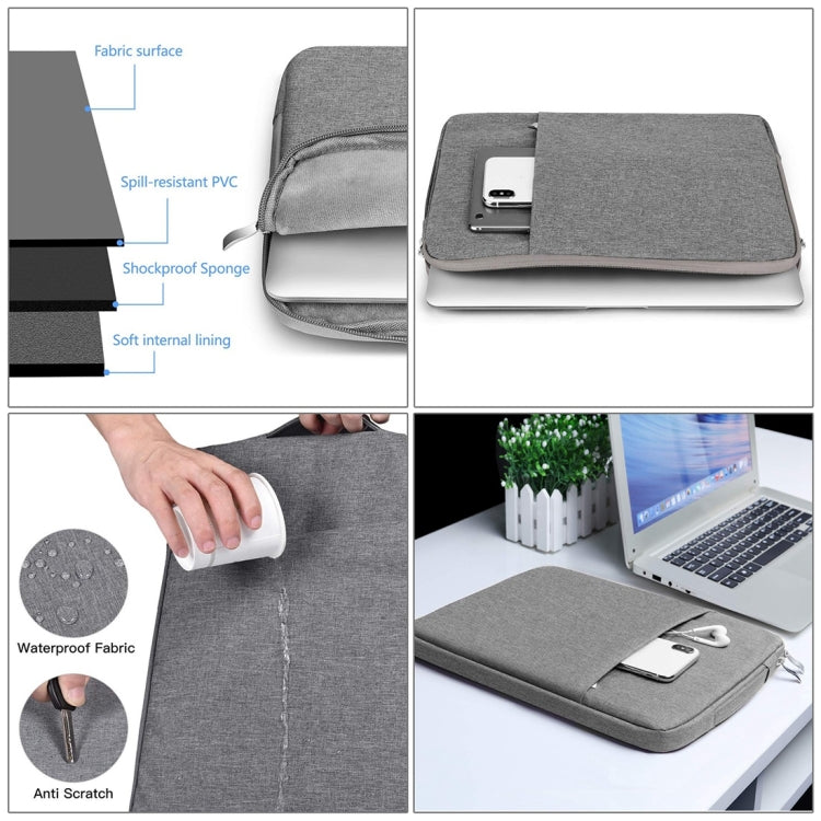 15.4 inch Universal Fashion Soft Laptop Denim Bags Portable Zipper Notebook Laptop Case Pouch for MacBook Air / Pro, Lenovo and other Laptops, Size: 39.2x28.5x2cm