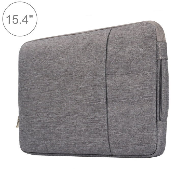 15.4 inch Universal Fashion Soft Laptop Denim Bags Portable Zipper Notebook Laptop Case Pouch for MacBook Air / Pro, Lenovo and other Laptops, Size: 39.2x28.5x2cm