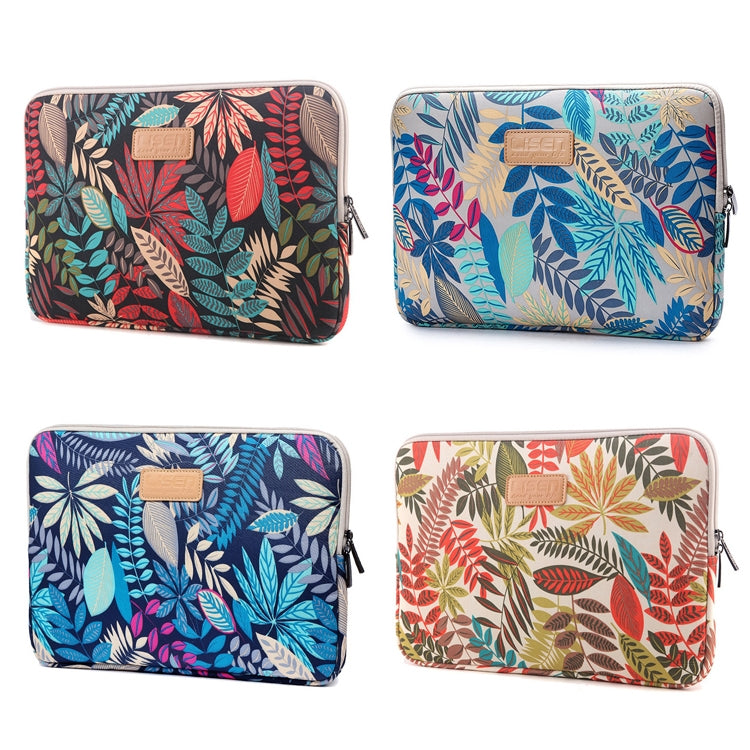 Lisen 7.0 inch Sleeve Case Colorful Leaves Zipper Briefcase Carrying Bag