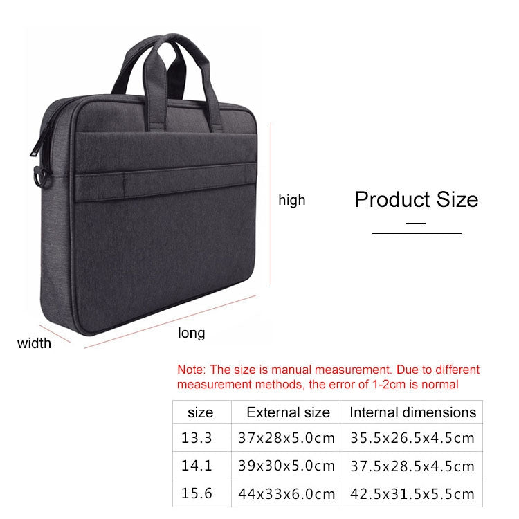 DJ03 Waterproof Anti-scratch Anti-theft One-shoulder Handbag for 13.3 inch Laptops, with Suitcase Belt