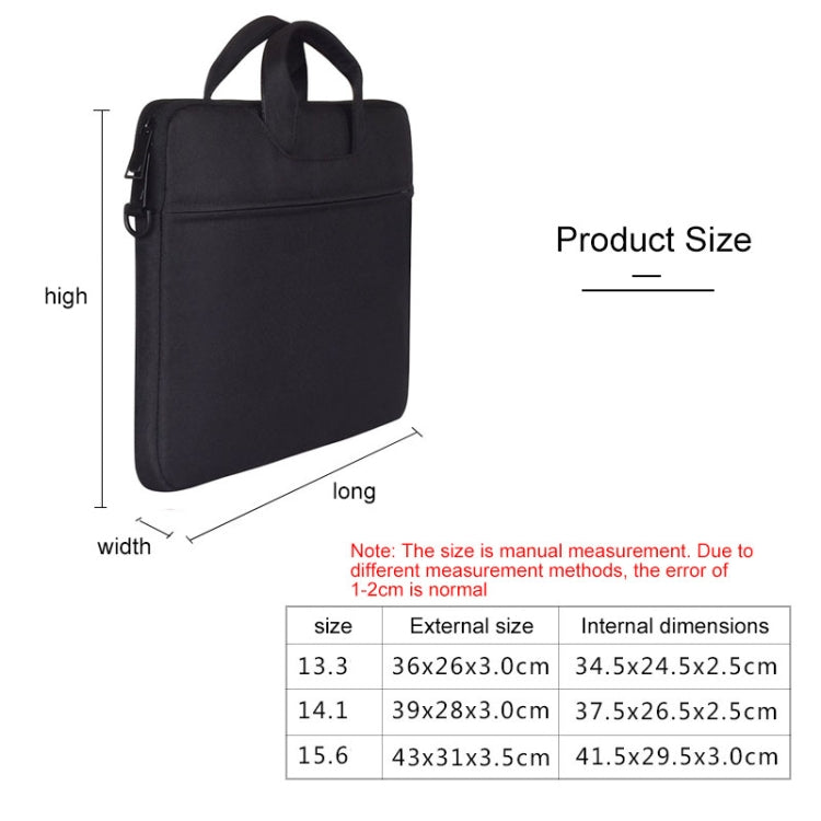 ST01S Waterproof Oxford Cloth Hidden Portable Strap One-shoulder Handbag for 14.1 inch Laptops