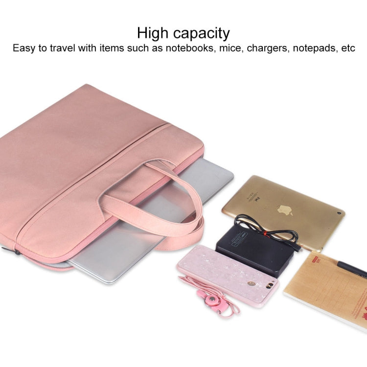 ST06 Waterproof PU Leather Zipper Hidden Portable Strap One-shoulder Handbag for 13.3 inch Laptops, with Suitcase Belt