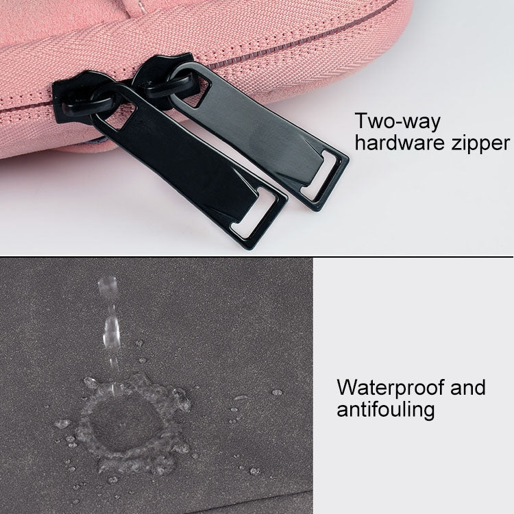 ST06S Waterproof PU Leather Zipper Hidden Portable Strap One-shoulder Handbag for 14.1 inch Laptops, with Magic Stick & Suitcase Belt