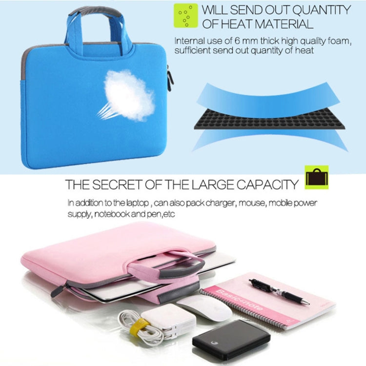 15.4 inch Portable Air Permeable Handheld Sleeve Bag for MacBook Air / Pro, Lenovo and other Laptops, Size: 38x27.5x3.5cm