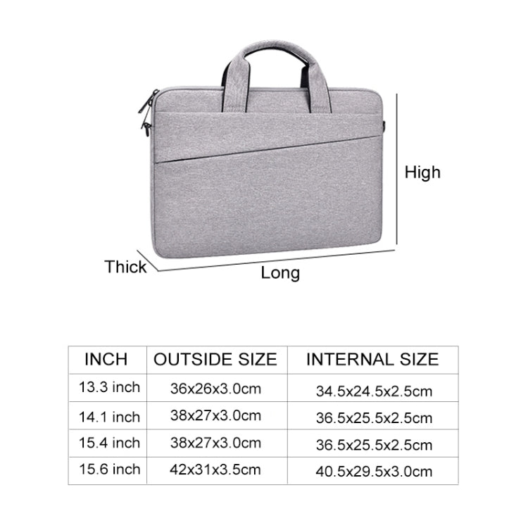 ST03S 13.3 inch Double Side Pockets Wearable Oxford Cloth Soft Handle Portable Laptop Tablet Bag