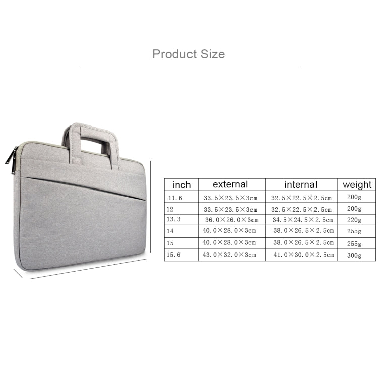 ST03S 15.6 inch Double Side Pockets Wearable Oxford Cloth Soft Handle Portable Laptop Tablet Bag