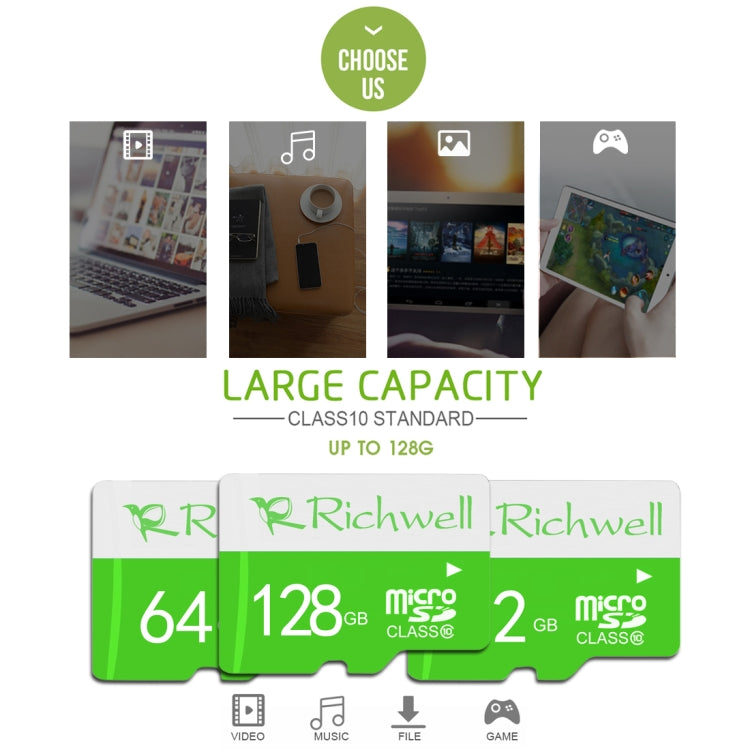 Richwell 8GB High Speed Class 10 Micro SD(TF) Memory Card