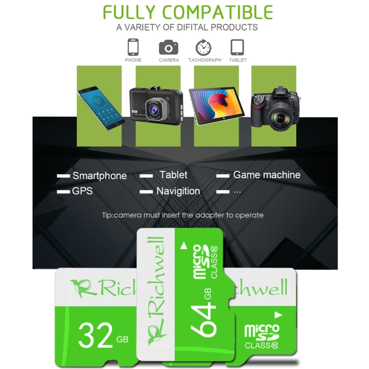 Richwell 8GB High Speed Class 10 Micro SD(TF) Memory Card