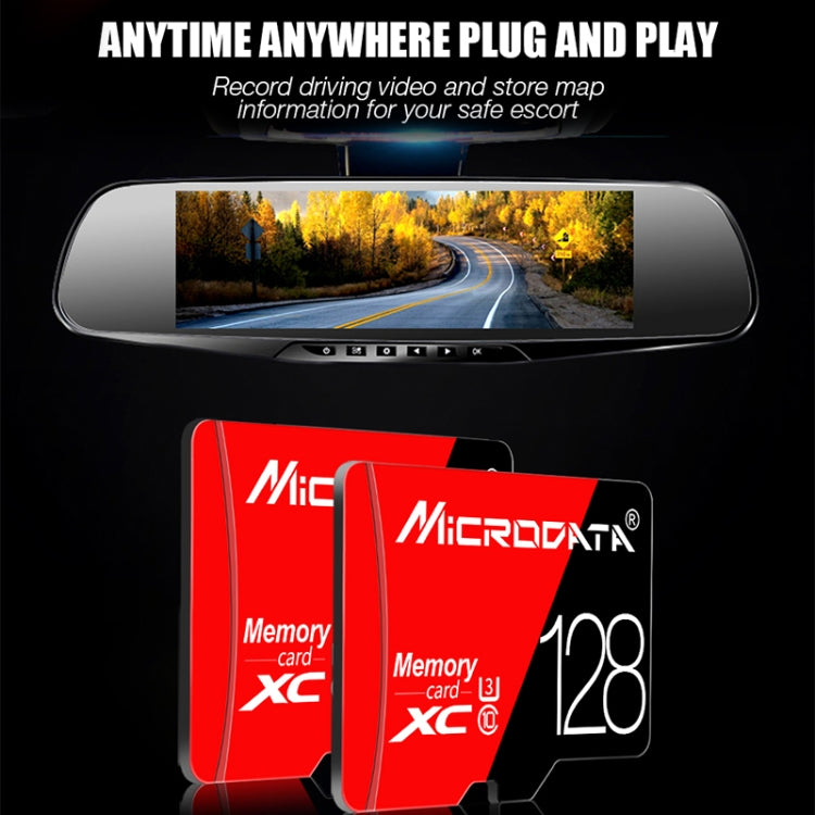 MICRODATA 64GB High Speed U3 Red and Black TF(Micro SD) Memory Card