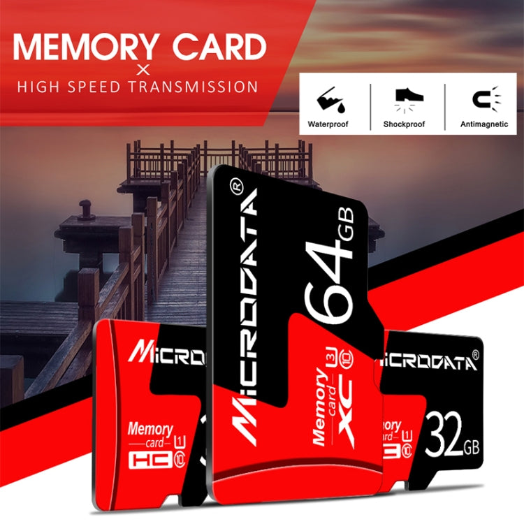 MICRODATA 8GB U1 Red and Black TF(Micro SD) Memory Card