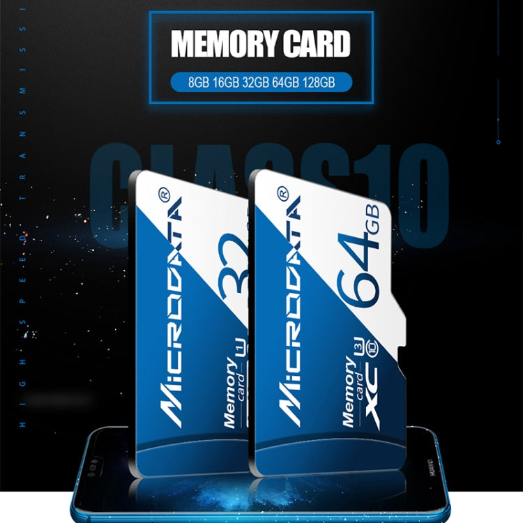 MICRODATA 16GB U1 Blue and White TF(Micro SD) Memory Card