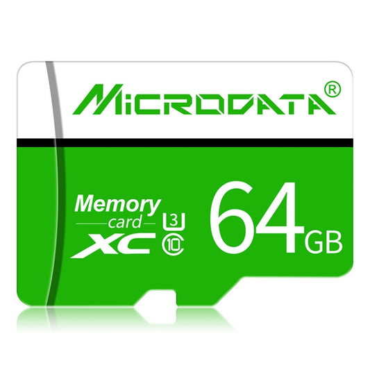 MICRODATA 64GB U3 Green and White TF(Micro SD) Memory Card