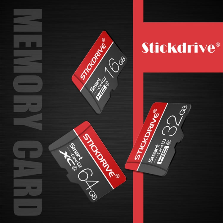 STICKDRIVE 64GB U3 White Line Red and Black TF(Micro SD) Memory Card