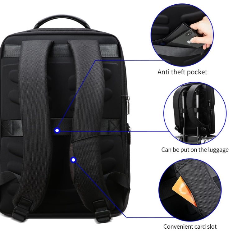 Bopai 61-02511 Business Travel Breathable Waterproof Anti-theft Man Backpack, Size: 30x15x44cm