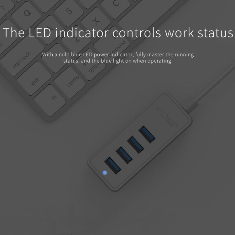 ORICO W5P-U3-100 4-Port USB 3.0 Desktop HUB with 100cm Micro USB Cable Power Supply