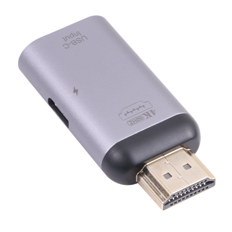 2 in 1 4K 60Hz HDMI Male to USB-C / Type-C Charging + USB-C / Type-C Female Adapter