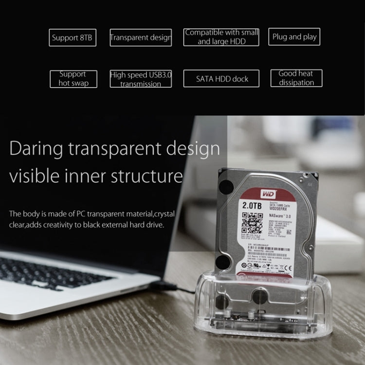 ORICO 6139U3 2.5 / 3.5 inch Transparent SATA to USB 3.0 Hard Drive Dock Station