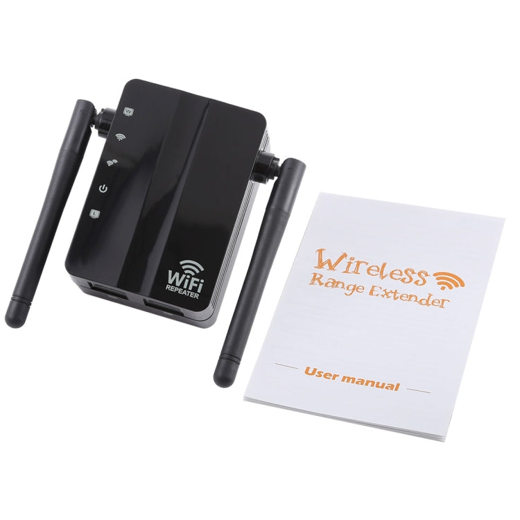 300Mbps Wireless-N Range Extender WiFi Repeater Signal Booster Network Router with 2 External Antenna, EU Plug