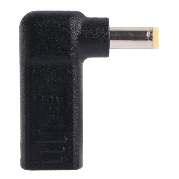 USB-C / Type-C Female to 5.5 x 2.5mm Male Plug Elbow Adapter Connector