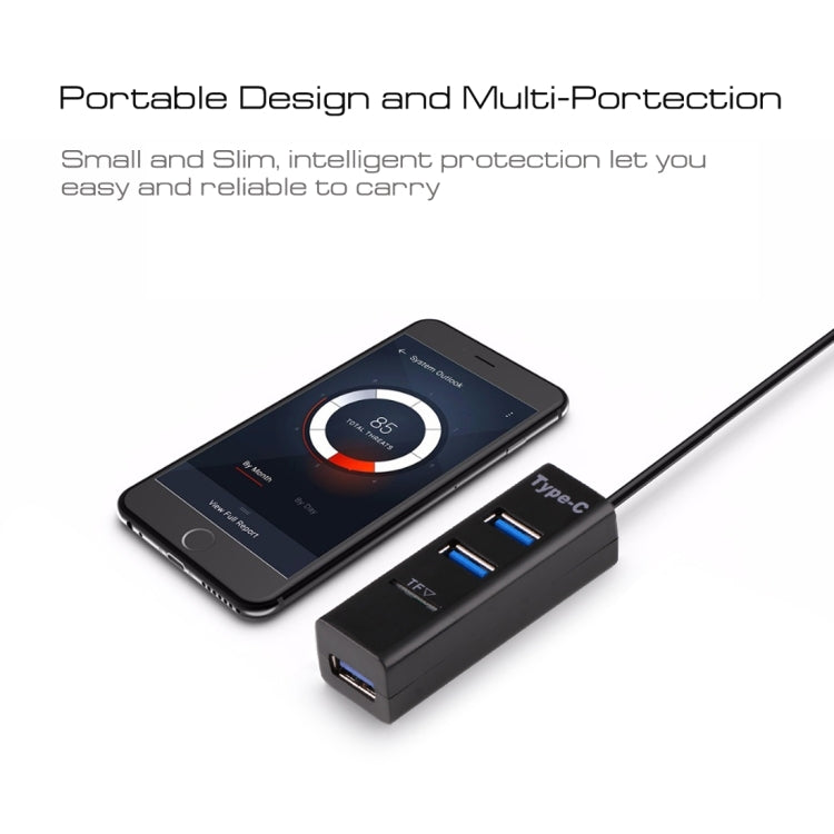 2 in 1 USB 3.1 USB-C / Type-C to USB 2.0 COMBO 3 Ports HUB + TF Card Reader