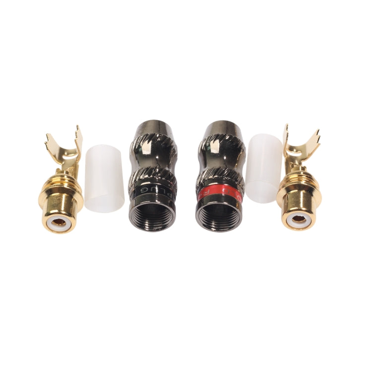 REXLIS TR026-1 2 PCS RCA Female Plug Audio Jack Gold Plated Adapter for DIY Audio Cable & Video cable