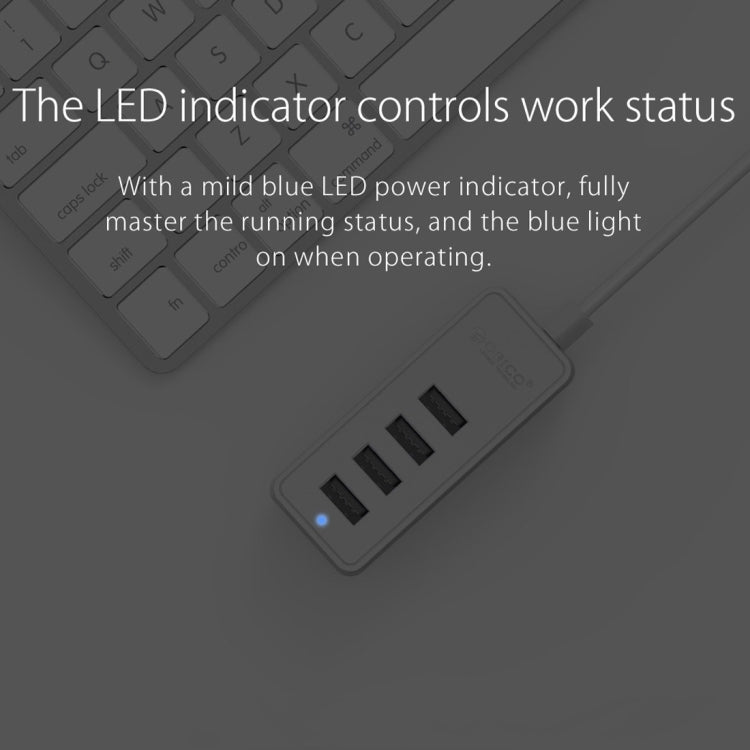 ORICO W5P-U2-100 USB 2.0 Desktop HUB with 100cm Micro USB Cable Power Supply