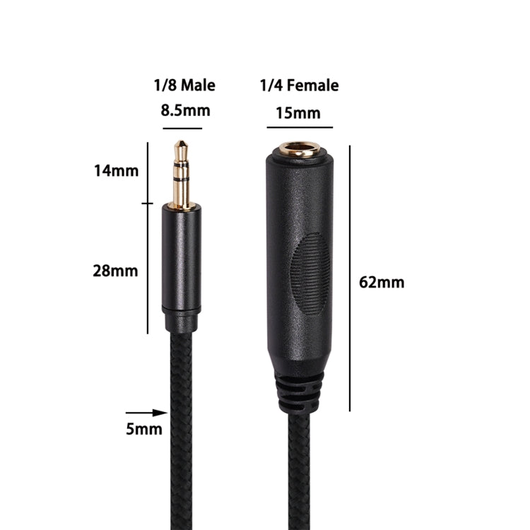 3662B 6.35mm Female to 3.5mm Male Audio Adapter Cable, Length: 1.5m