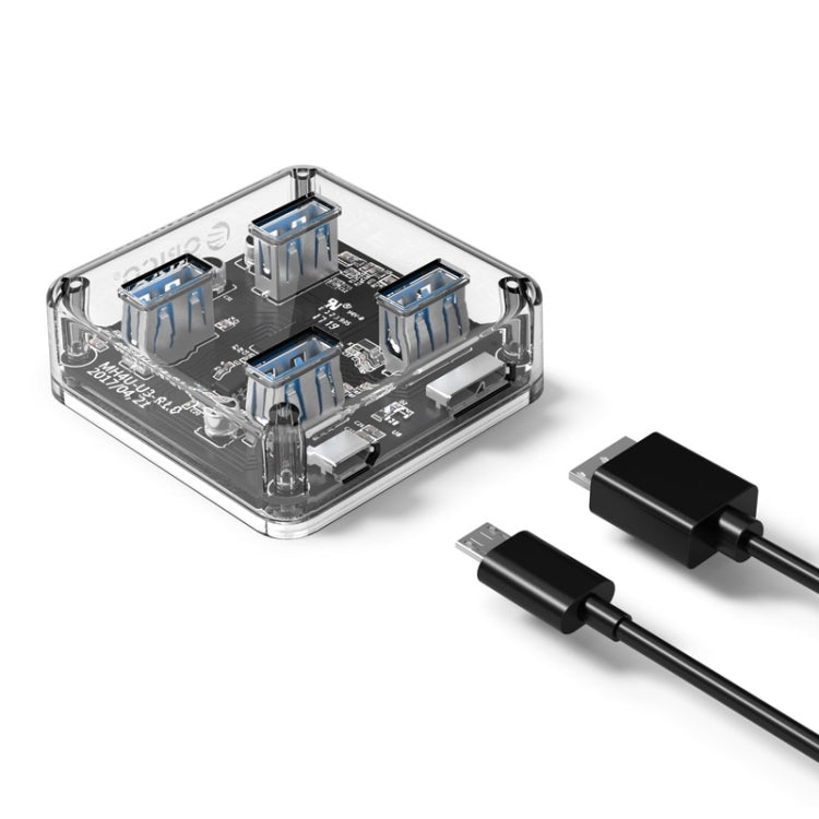 ORICO MH4U-100 USB 3.0 Transparent Desktop HUB with 100cm Micro USB Cable