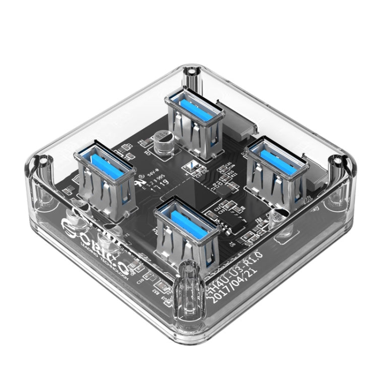 ORICO MH4U-100 USB 3.0 Transparent Desktop HUB with 100cm Micro USB Cable