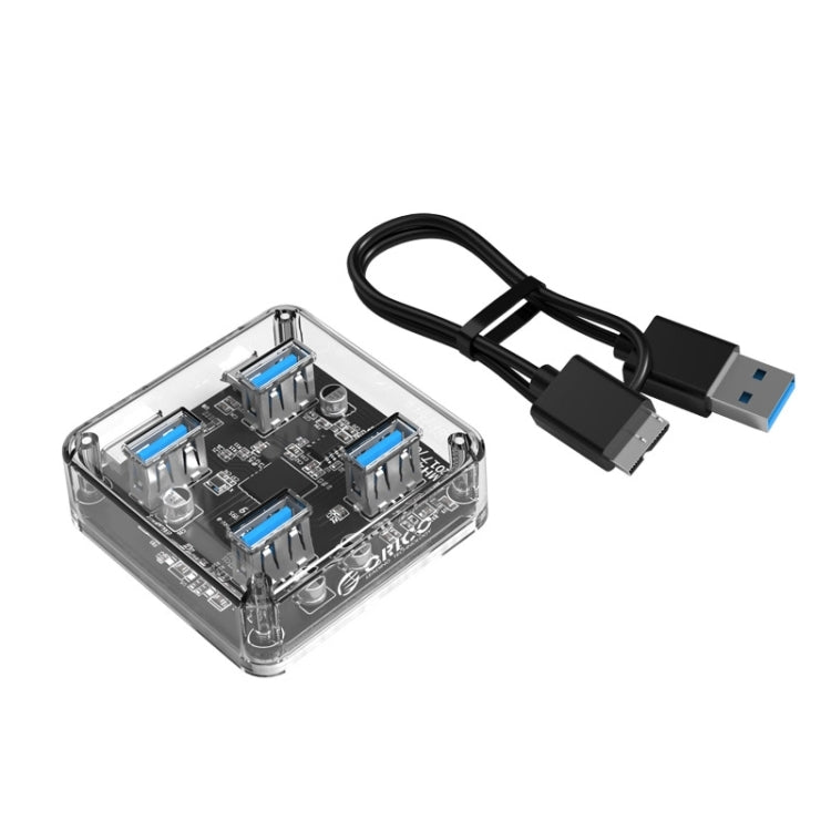 ORICO MH4U-100 USB 3.0 Transparent Desktop HUB with 100cm Micro USB Cable