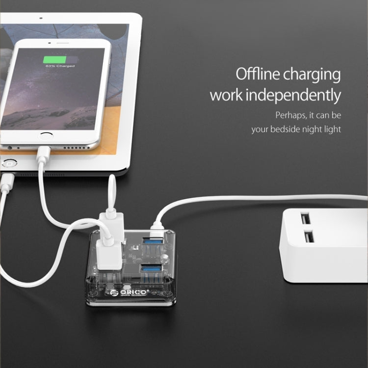 ORICO MH4U-30 USB 3.0 Transparent Desktop HUB with 30cm Micro USB Cable