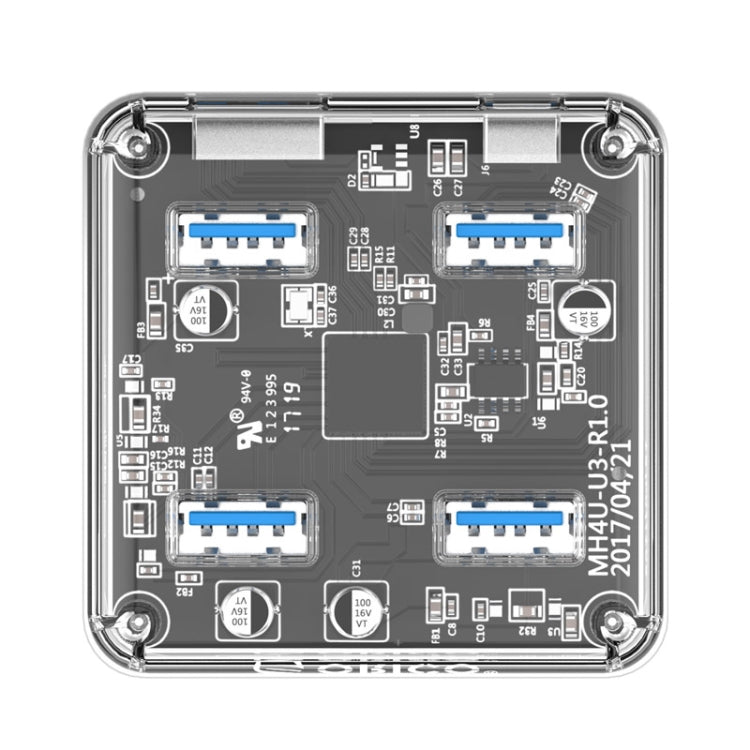 ORICO MH4U-30 USB 3.0 Transparent Desktop HUB with 30cm Micro USB Cable