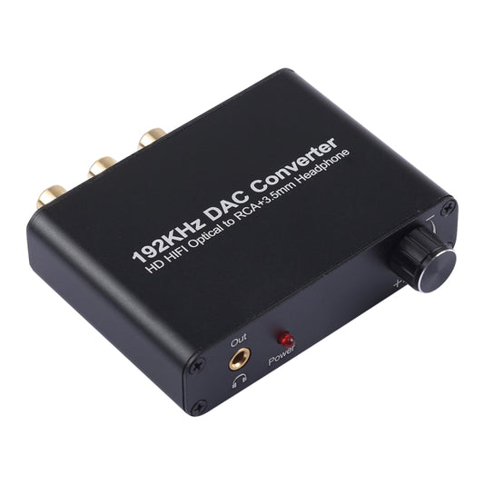 192KHz DAC Converter HD HIFI Optical to RCA+3.5mm Headphone 5.1 Channel Digital Audio Converter with Volume Control