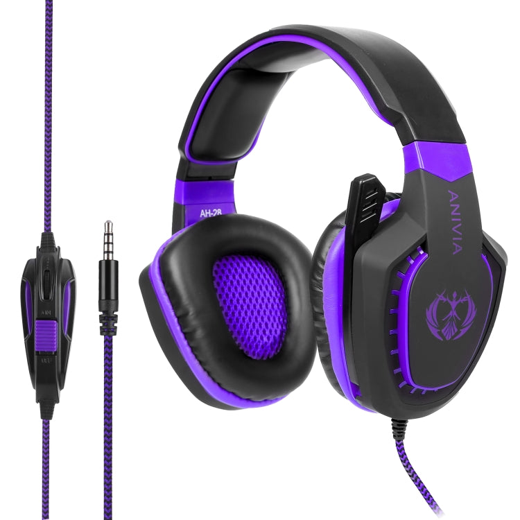 SADES AH-28 3.5mm Plug Wire-controlled Noise Reduction E-sports Gaming Headset with Retractable Microphone, Cable Length: 2m