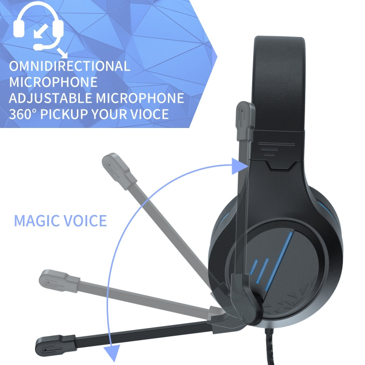 SADES MH601 3.5mm Plug Wire-controlled Noise Reduction E-sports Gaming Headset with Retractable Microphone, Cable Length: 2.2m