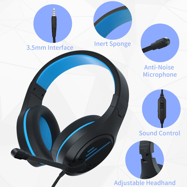 SADES MH601 3.5mm Plug Wire-controlled Noise Reduction E-sports Gaming Headset with Retractable Microphone, Cable Length: 2.2m