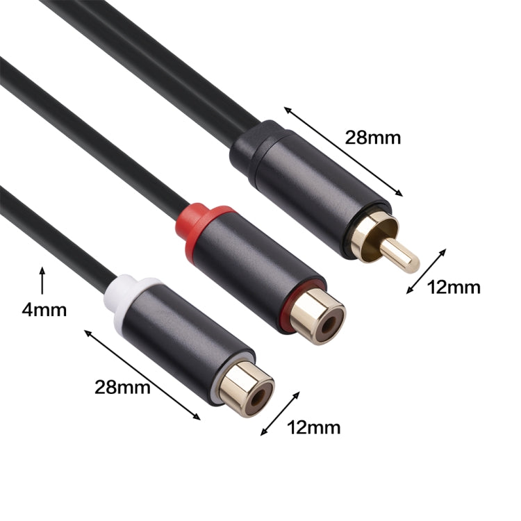 3686MFF-03 RCA Male to Dual RCA Female Audio Adapter Cable