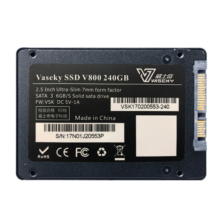 Vaseky V800 240GB 2.5 inch SATA3 6GB/s Ultra-Slim 7mm Solid State Drive SSD Hard Disk Drive for Desktop, Notebook