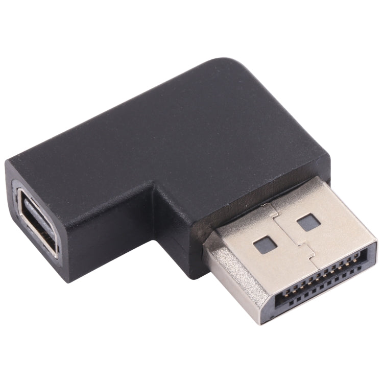 8K DisplayPort Male to Mini DisplayPort Female Elbow Adapter